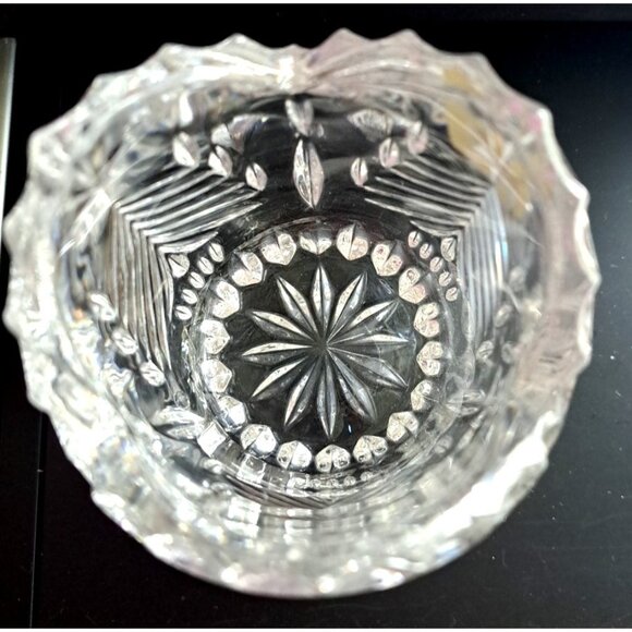 Mikasa Christmas Tree Votive Candle Holder Crystal  Germany New Old Stock - Picture 4 of 15